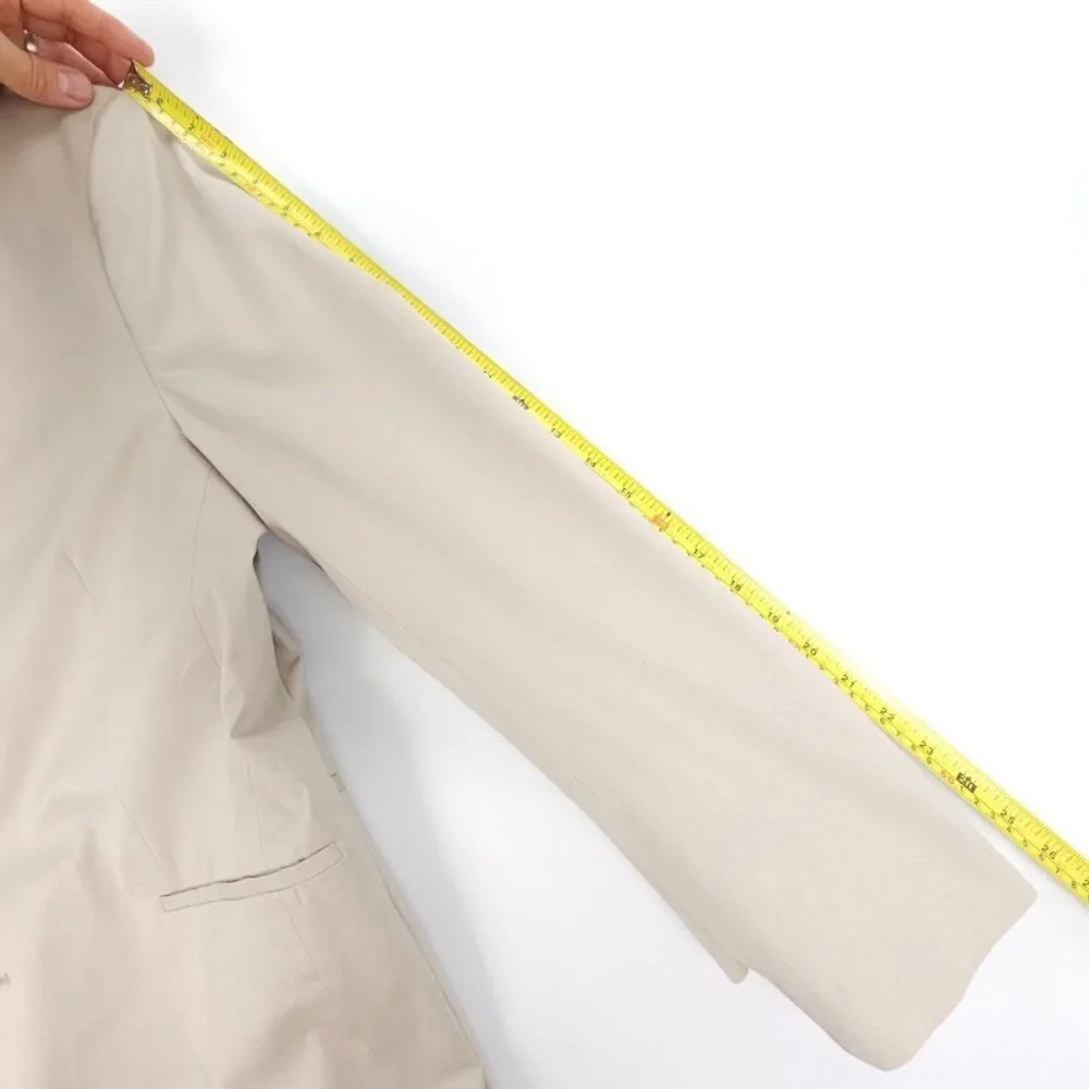 NWT Theory Kris Two Button Blazer Suit Jacket Taupe Cream Old Money Quiet Luxury